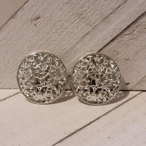 Vintage Sarah Coventry Frozen Lace Clip On Earrings